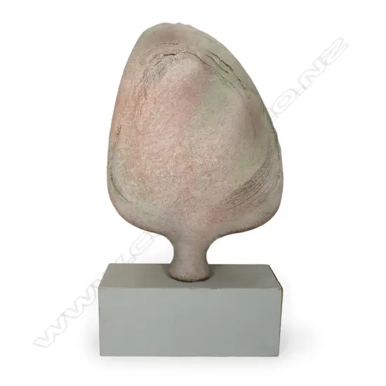Sculptor unknown abstract large sculpture of inverted flask form,