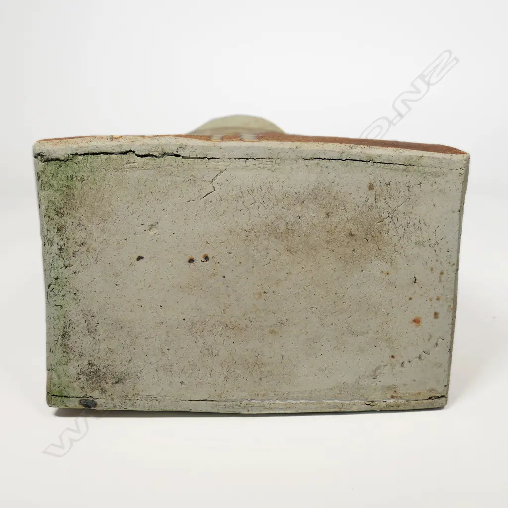 A slab built vase with poured glaze, Image 1++