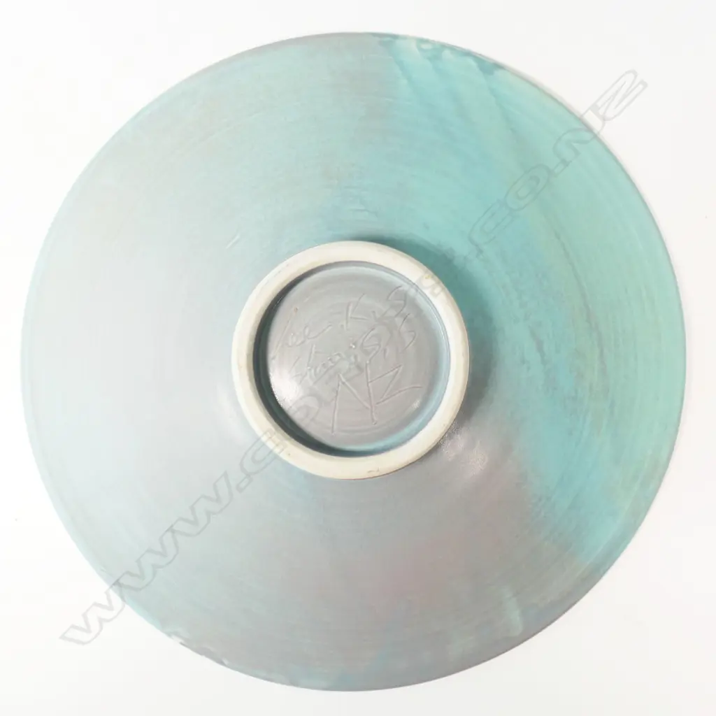Keum Sun Lee/Sang Sool Shim wide footed teal dish, Image 1++