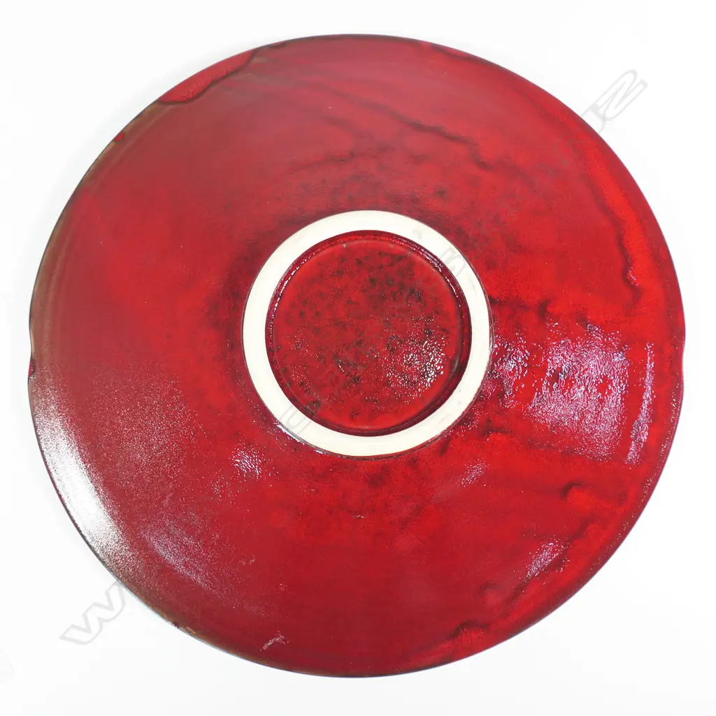 Keum Sun Lee/Sang Sool Shim wide footed deep red dish, Image 1++