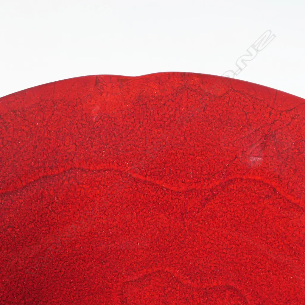 Keum Sun Lee/Sang Sool Shim wide footed deep red dish, Image 1++