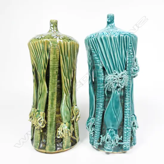 Keum Sun Lee/Sang Sool Shim two nikau bottle forms,