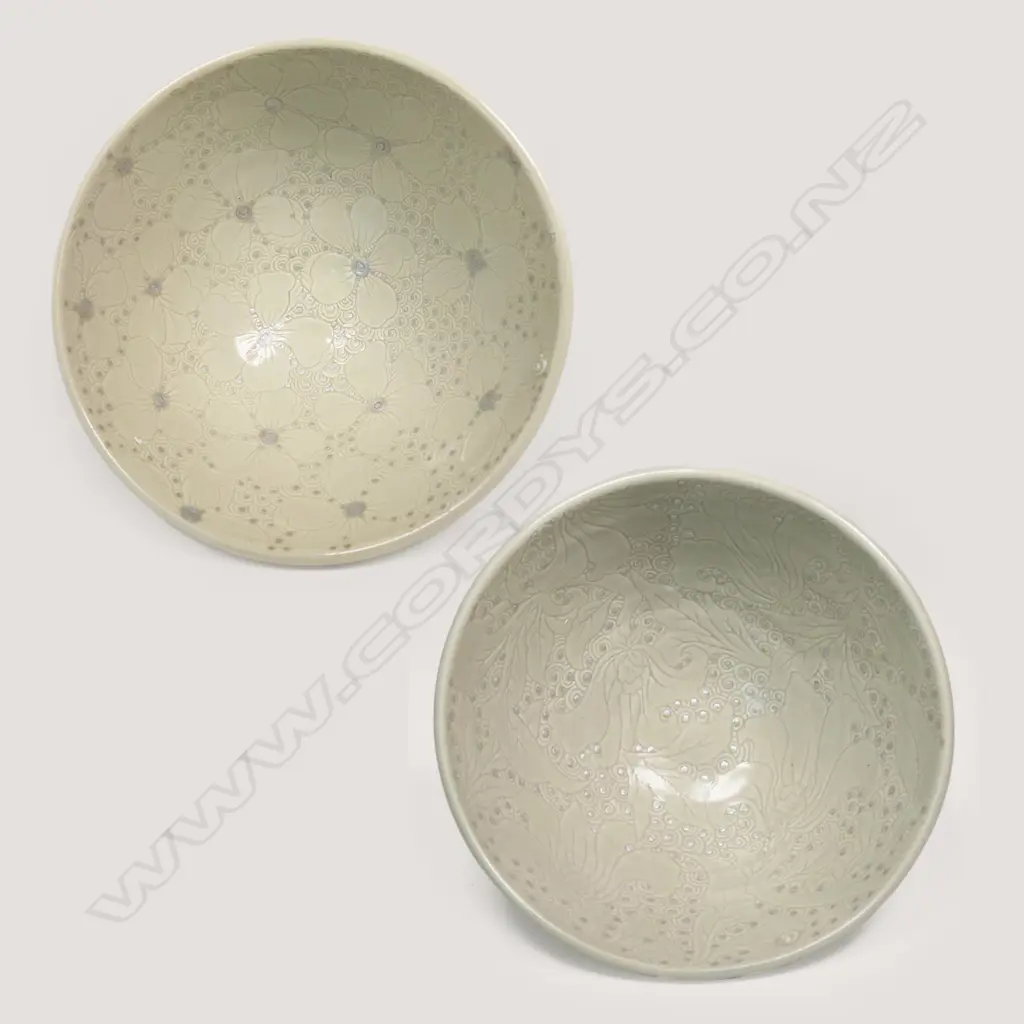 Two Keum Sun Lee/Sang Sool Shim footed bowls, Image 1++
