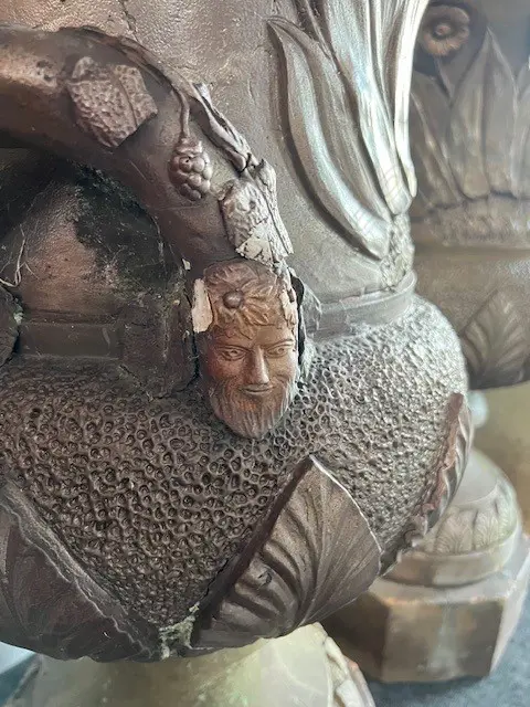 A pair of large 19thC pottery New Zealand colonial Mauriceville Pipe Co. garden urns; . Dia.510 H.890mm, Image 1++