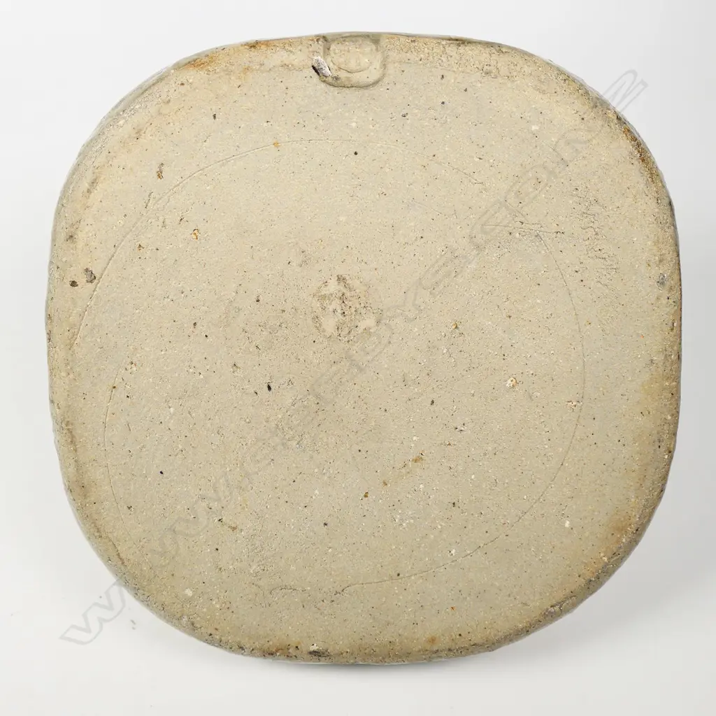 BARRY BRICKELL POTTERY SHIP'S FLASK rounded square form impressed potter's mark H.135mm. c.1970 Image 1++