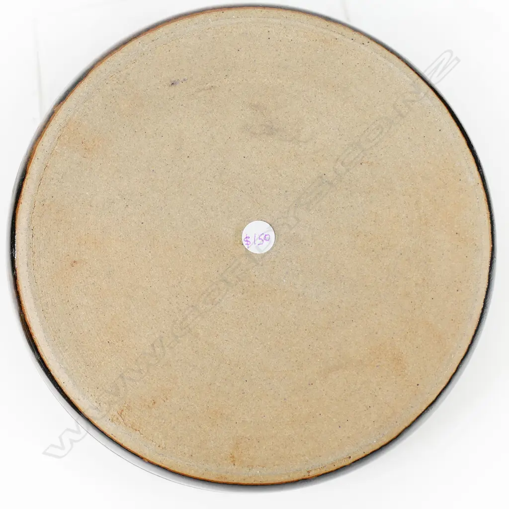 Graeme Storm sided plate - tenmoko glazed with internal radiating design, Dia.210mm Image 1++