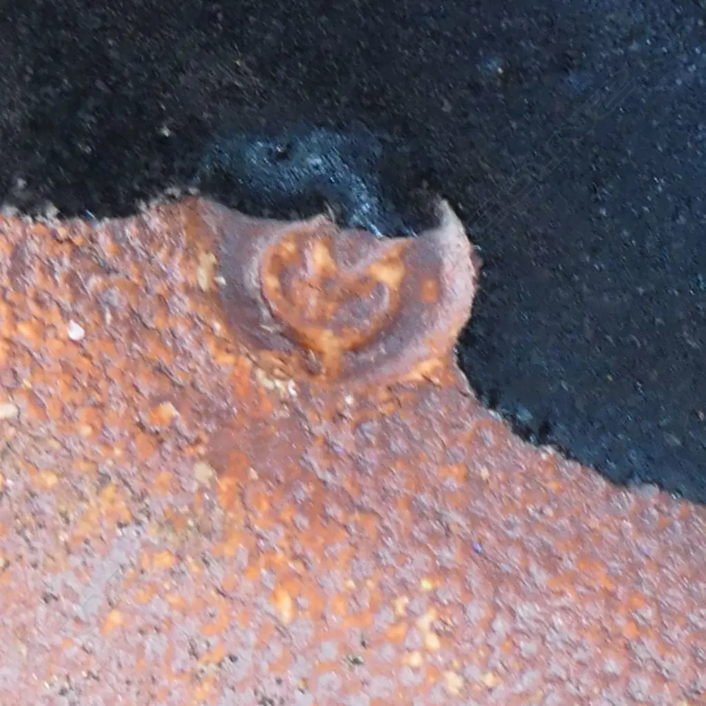 Doreen Blumhardt large square platter poured banded glaze orange/red and green on black. 365 x 365mm. Image 1++