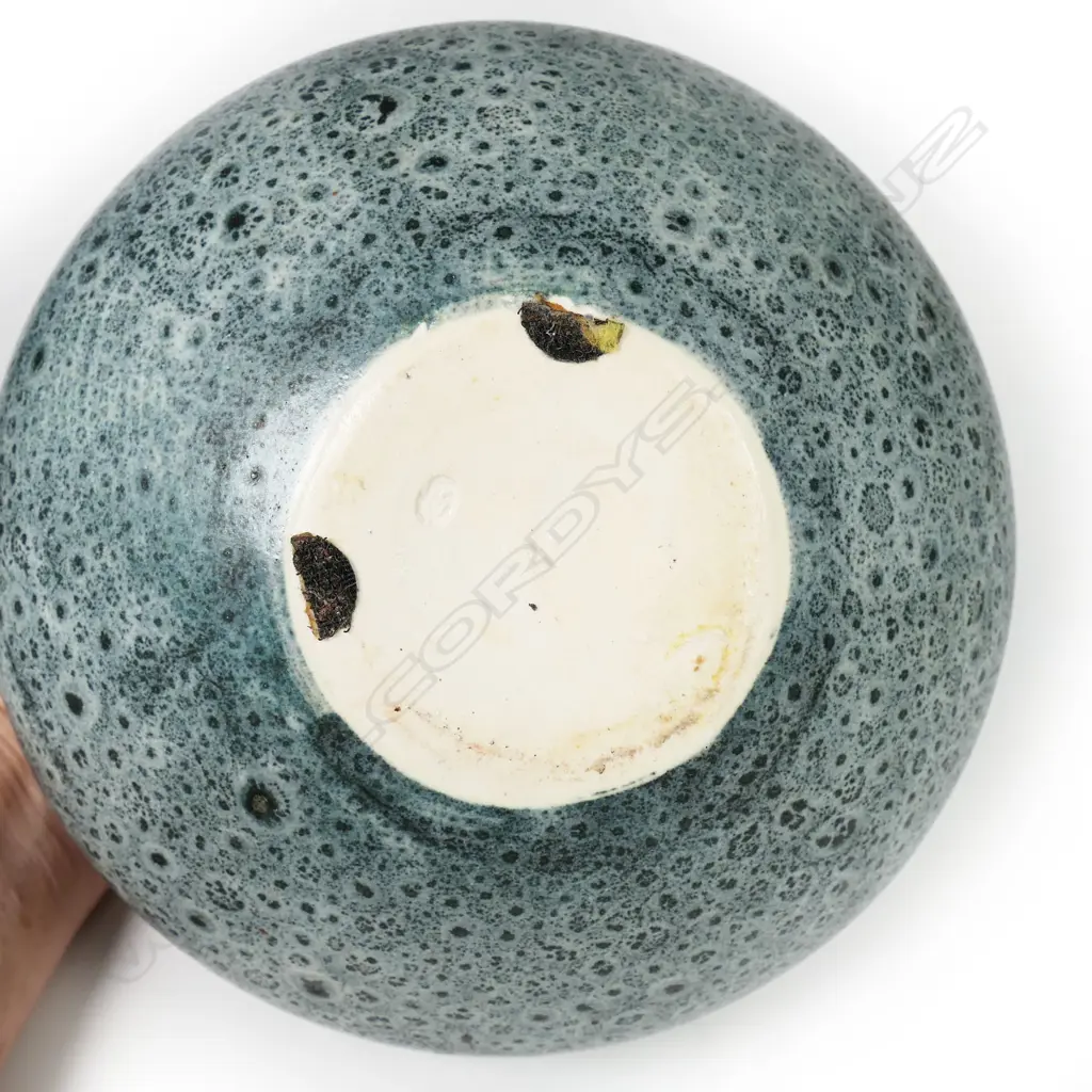 Graham Ambrose orb vase with bubble glaze. Early 1980's. Potter's mark to base. H.150mm Image 1++