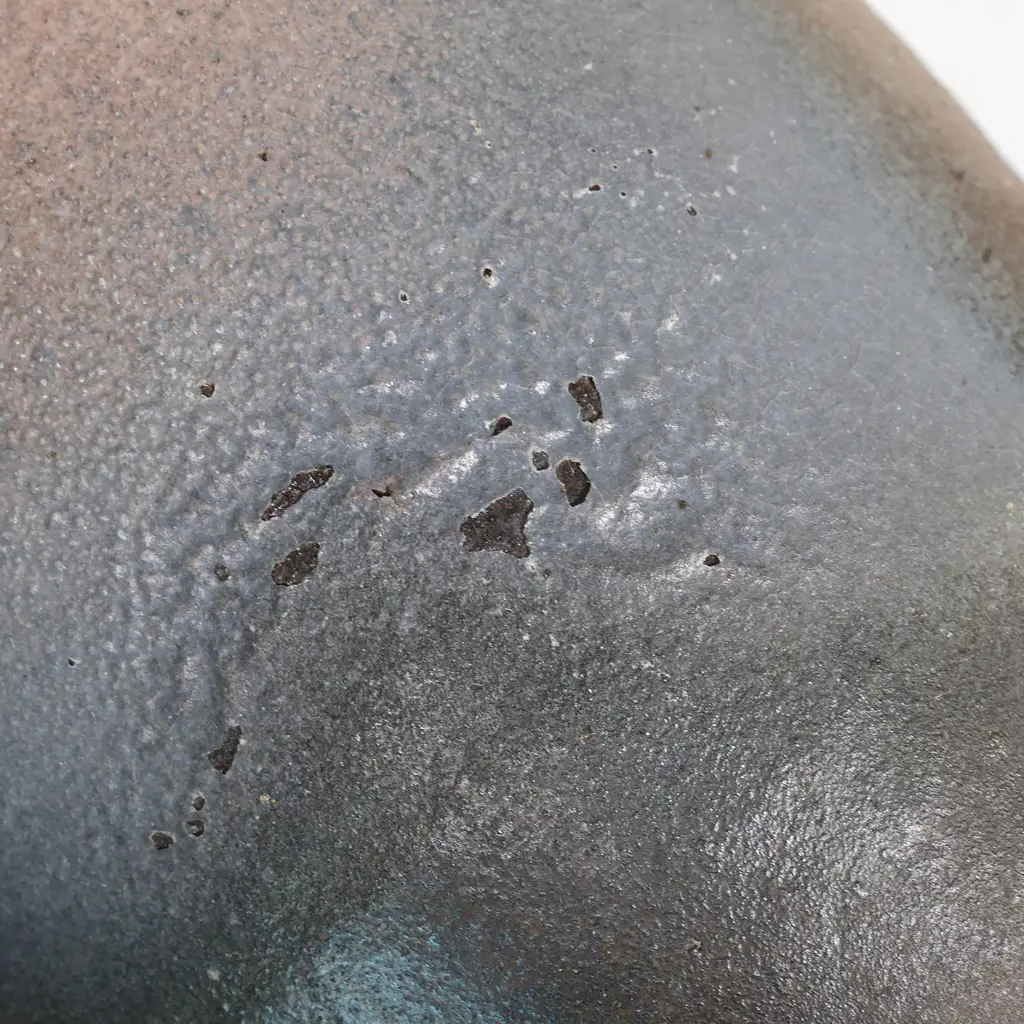 Ian Firth tall cylinder floor vase. A shino glazed cylinder floor vase with flared lip. Some minor losses to glaze. Potter's mark lower side. H.580mm. Image 1++