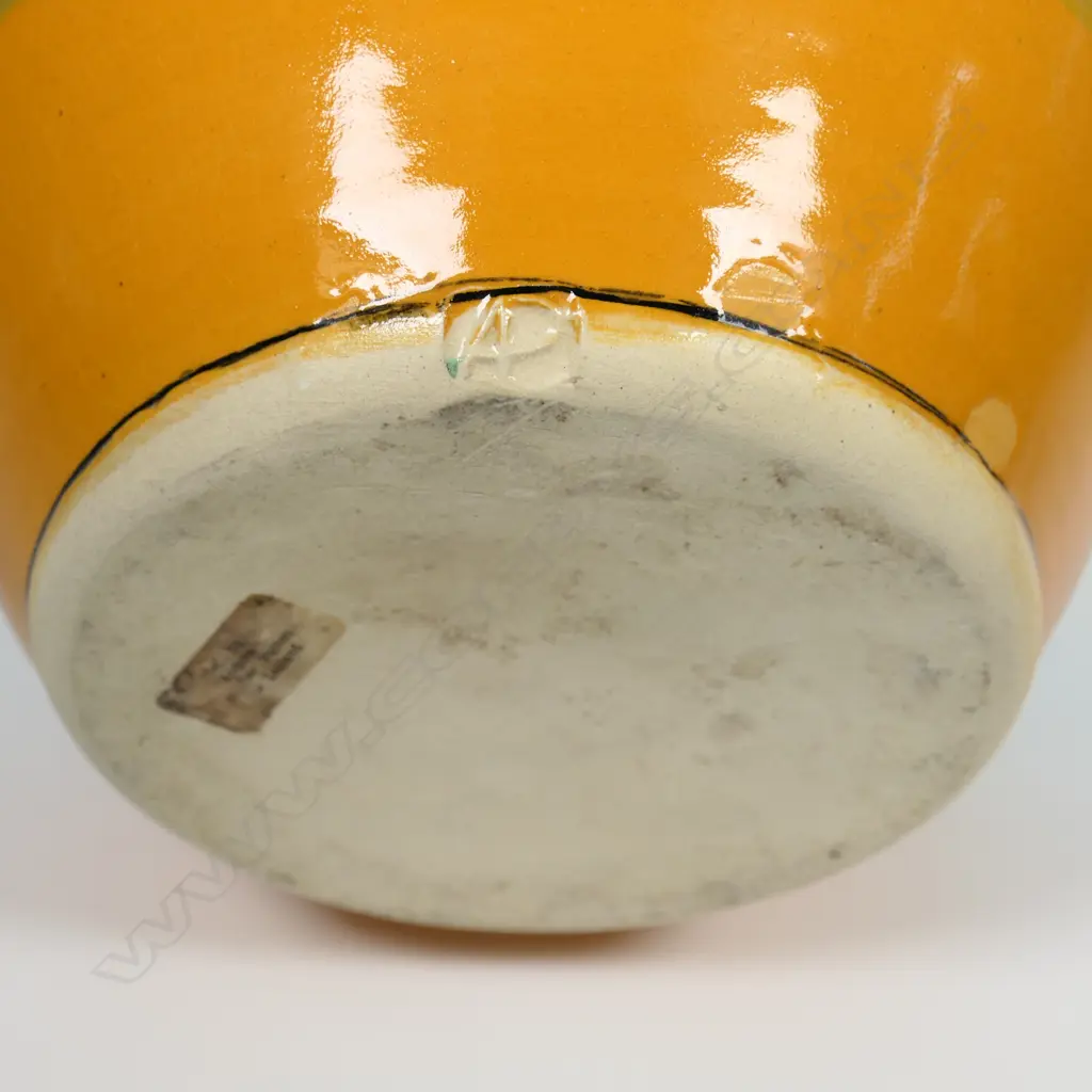 Andrew van der Putten large baluster vase - boldly glazed in vivid pastel colours. Stamped mark at the base. H.320mm Image 1++