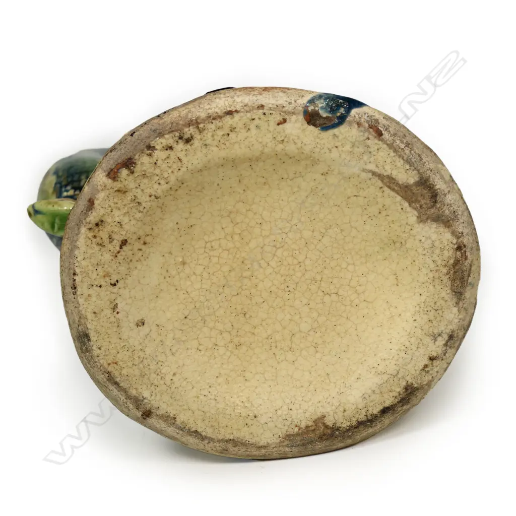 George Boyd (1825–1886) Newton Pottery (1860-1886) rare colonial New Zealand gurgling fish jug, Image 1++