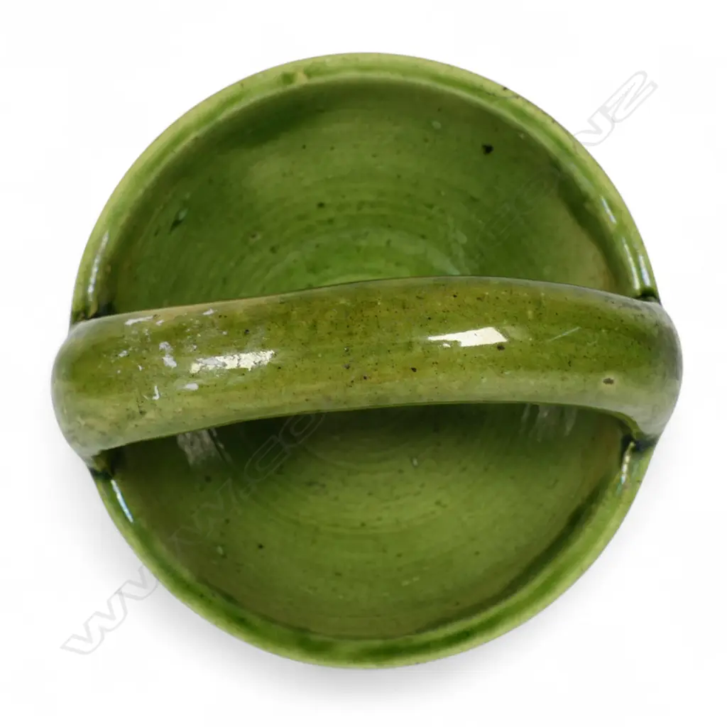 Jova Rancich (1899-1990) pottery basket 1840 - 1940 Wellington Centennial exhibition piece Image 1++