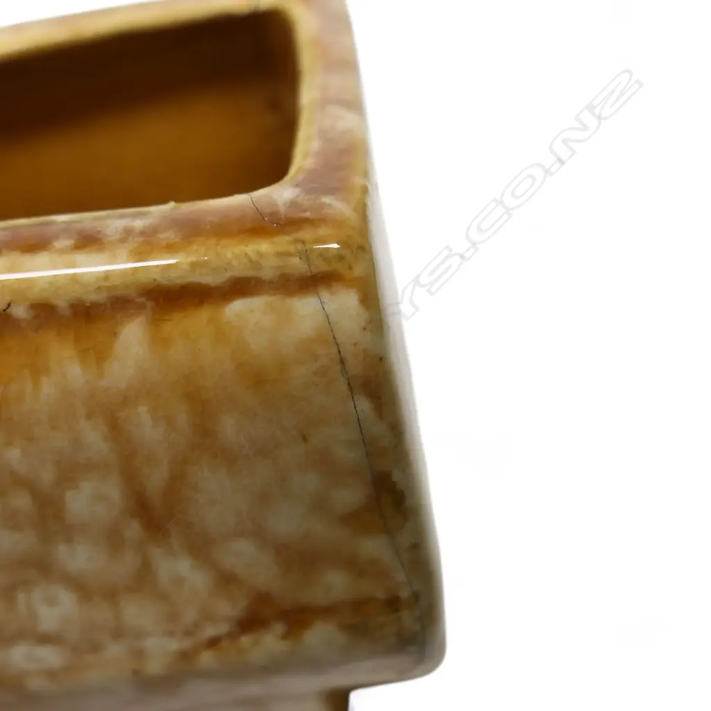 Three trough vases with ash tray by Crown Lynn Ambrico Image 1++