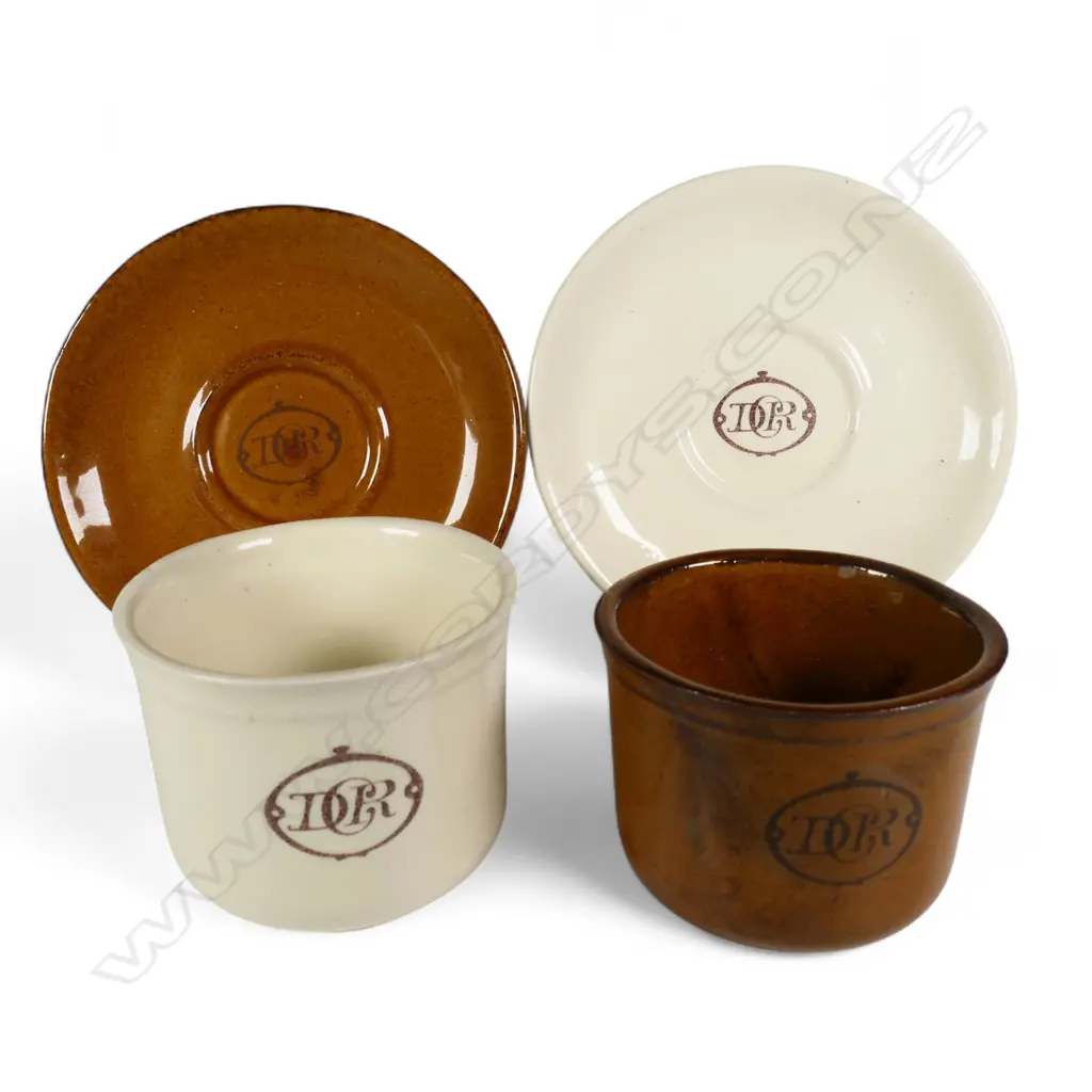 Two Driving Creek Railway DCR large cups and saucers, Image 1++