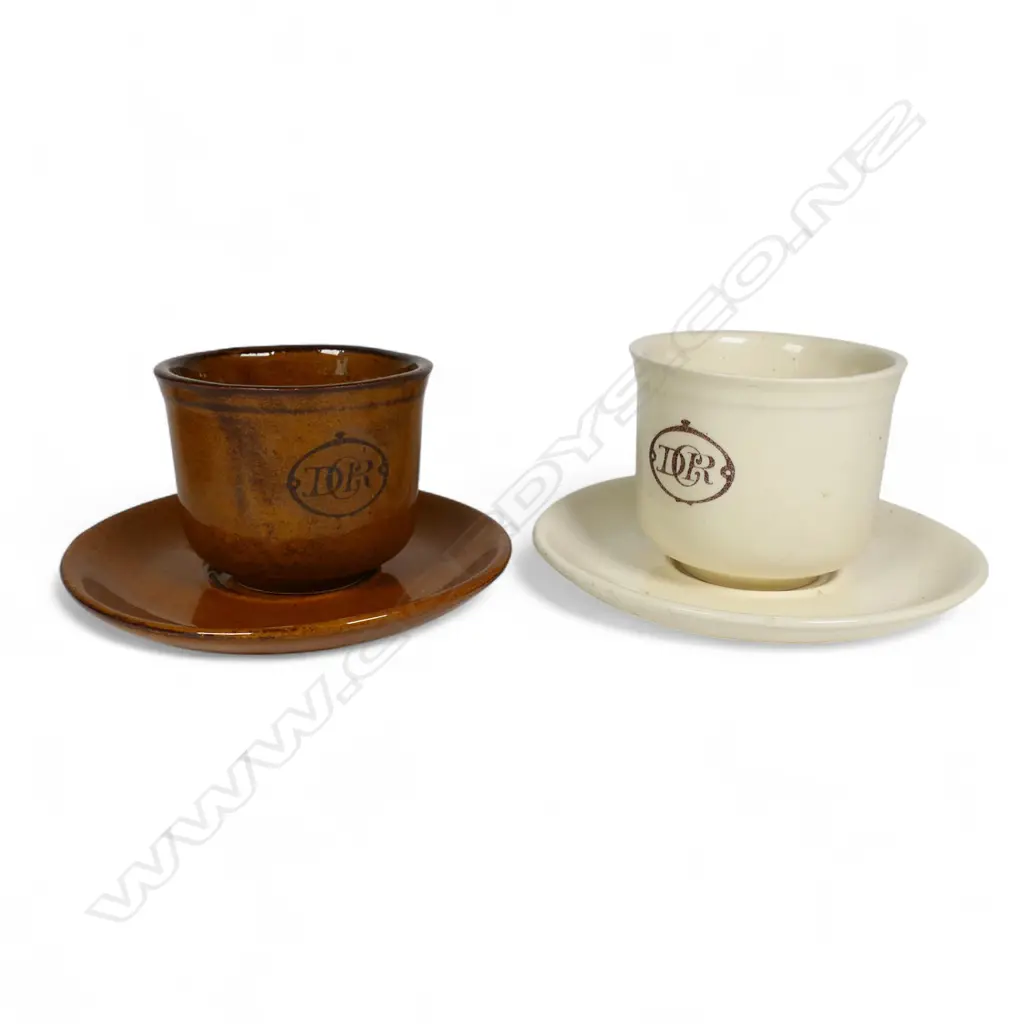Two Driving Creek Railway DCR large cups and saucers, Image 1++