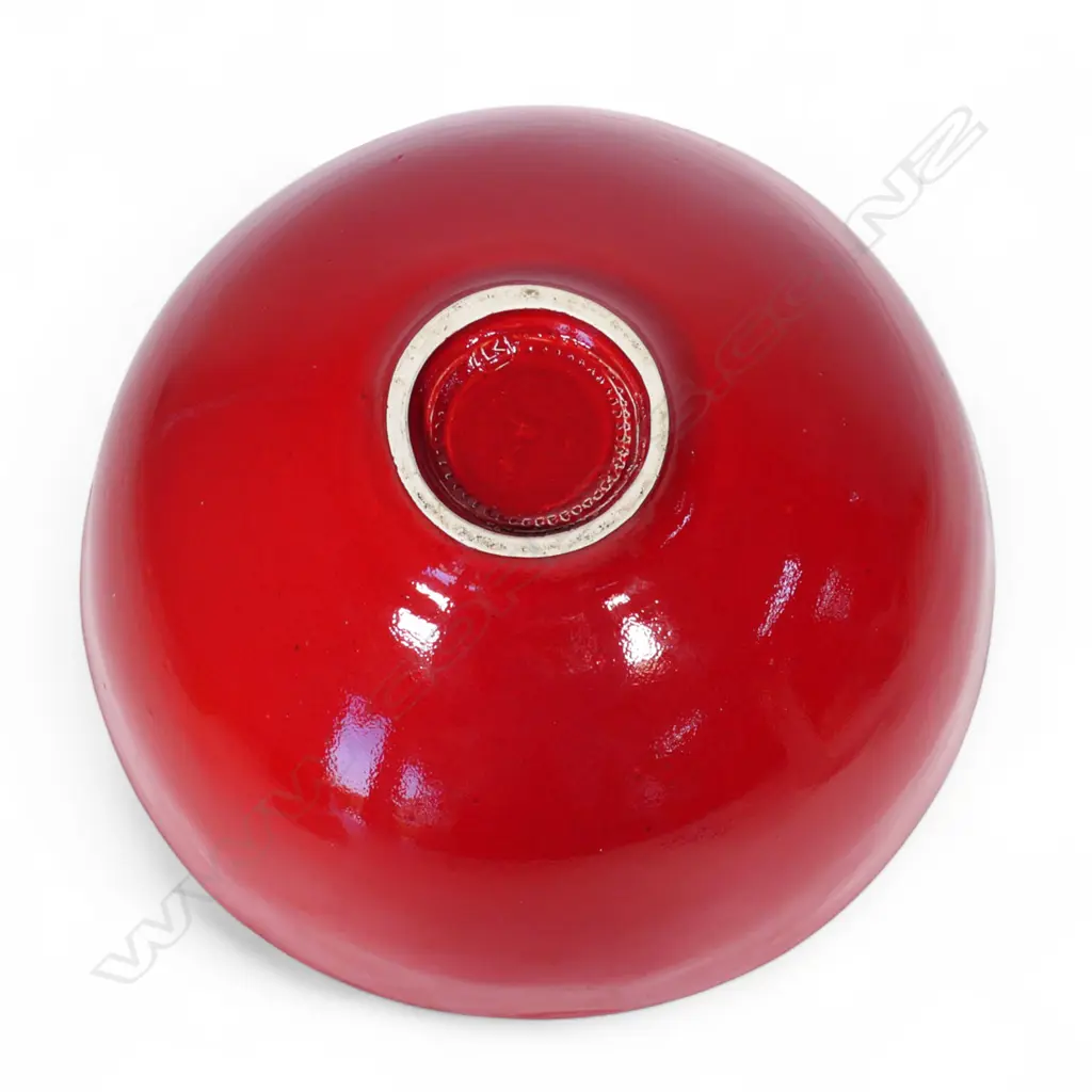 Len Castle (1924-2011) large red hemispherical bowl, Image 1++