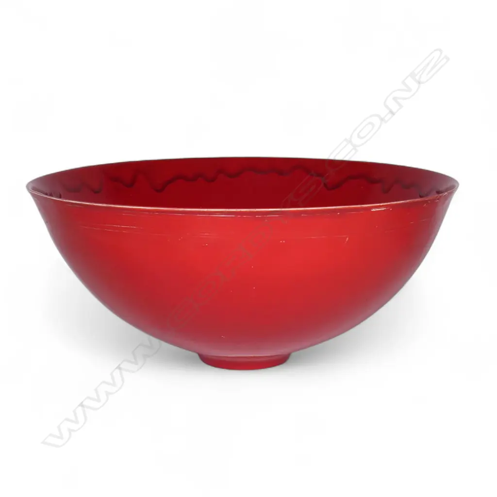 Len Castle (1924-2011) large red hemispherical bowl, Image 1++