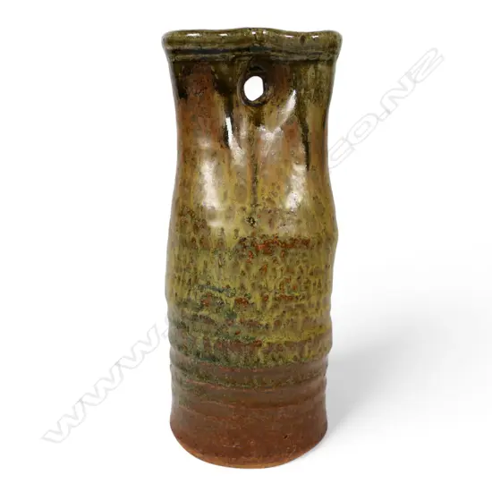 Len Castle double aperture stoneware vase,