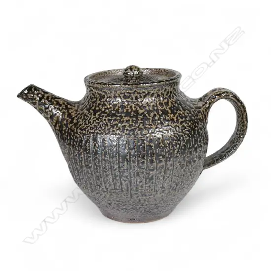 Mirek Smisek (1925-2013) salt glazed teapot,