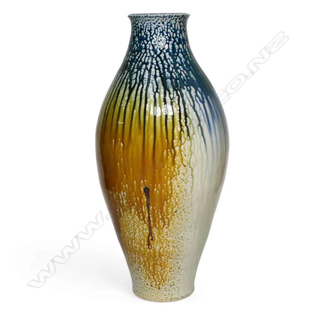 Roy Cowan (1918-2006) large stoneware salt glazed floor vase, Image 1++