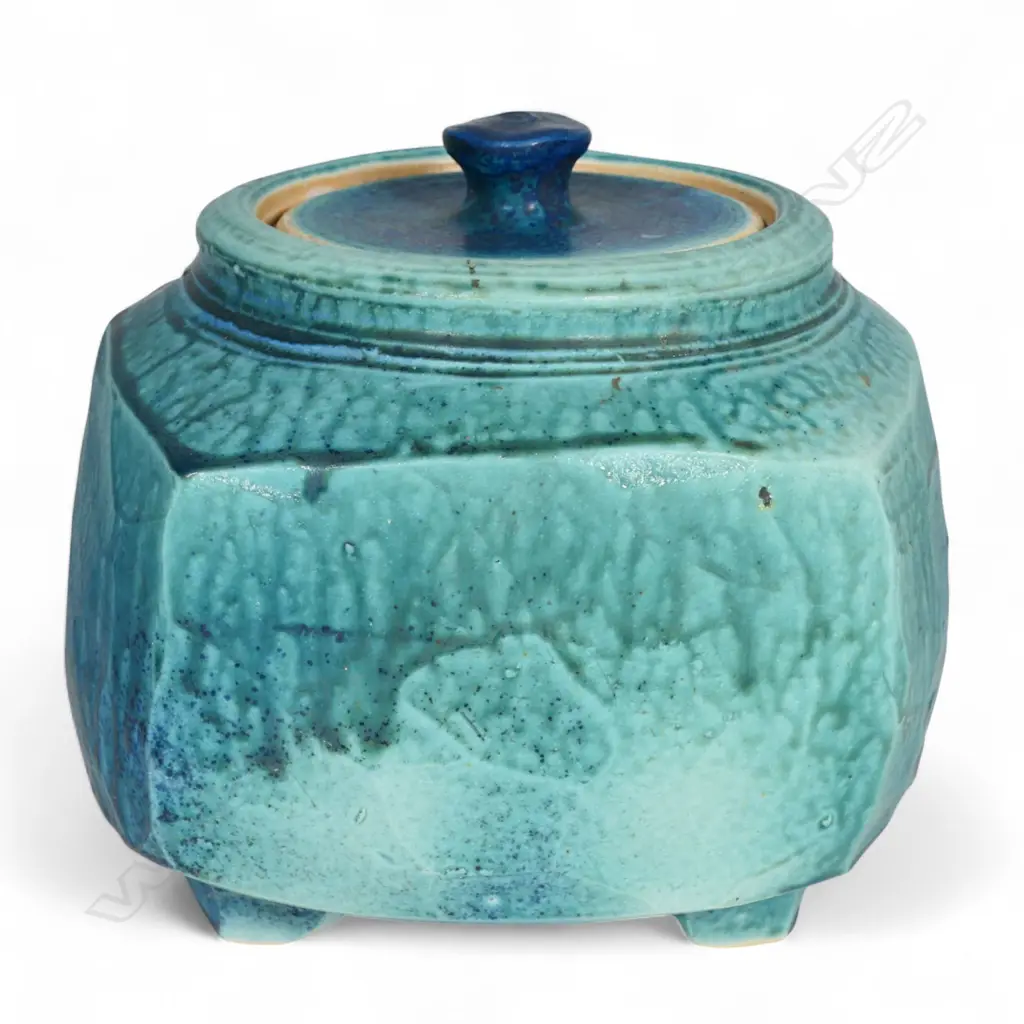 Peter Alger woodfired 'Blue Box', Image 1++