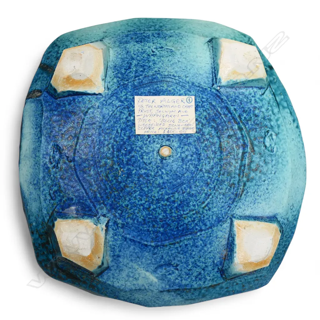 Peter Alger woodfired 'Blue Box', Image 1++