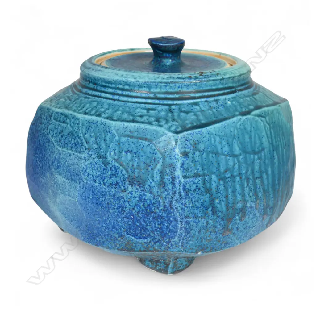 Peter Alger woodfired 'Blue Box', Image 1++