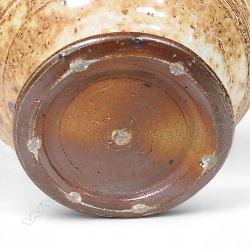 Peter Alger large hand worked stoneware pitcher, Image 1++