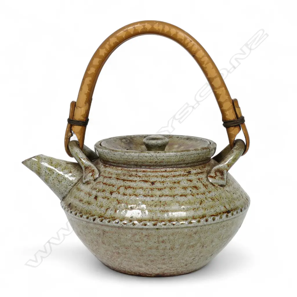 Peter Stichbury rare 1950's teapot fired at the Crum Brickworks, Image 1++