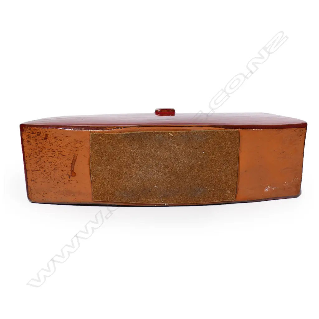 Keith Blight (1933-2017) slab sided trough vase with coiled handle, Image 1++