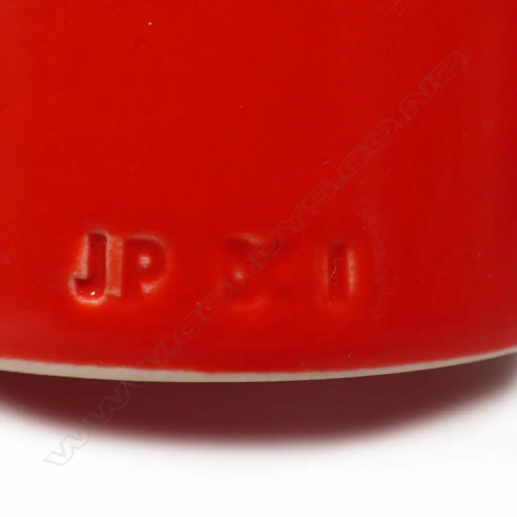 John Parker two red glaze pieces 'Bottle Vase and Bowl' Image 1++