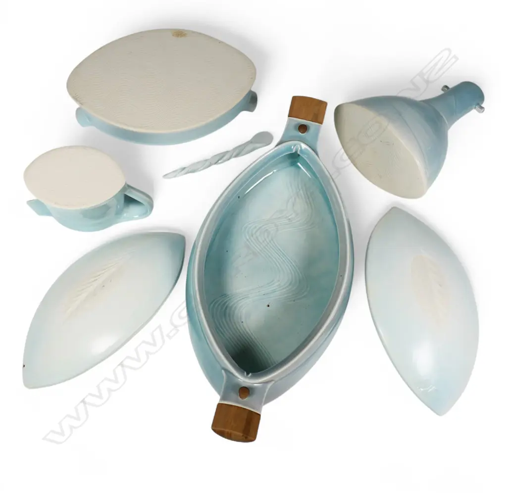 Chris Weaver eleven pieces blue celadon table ware, Image 1++