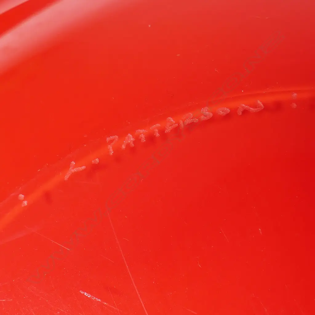 Lyndsay Patterson large red art glass mouth blown bowl, Image 1++