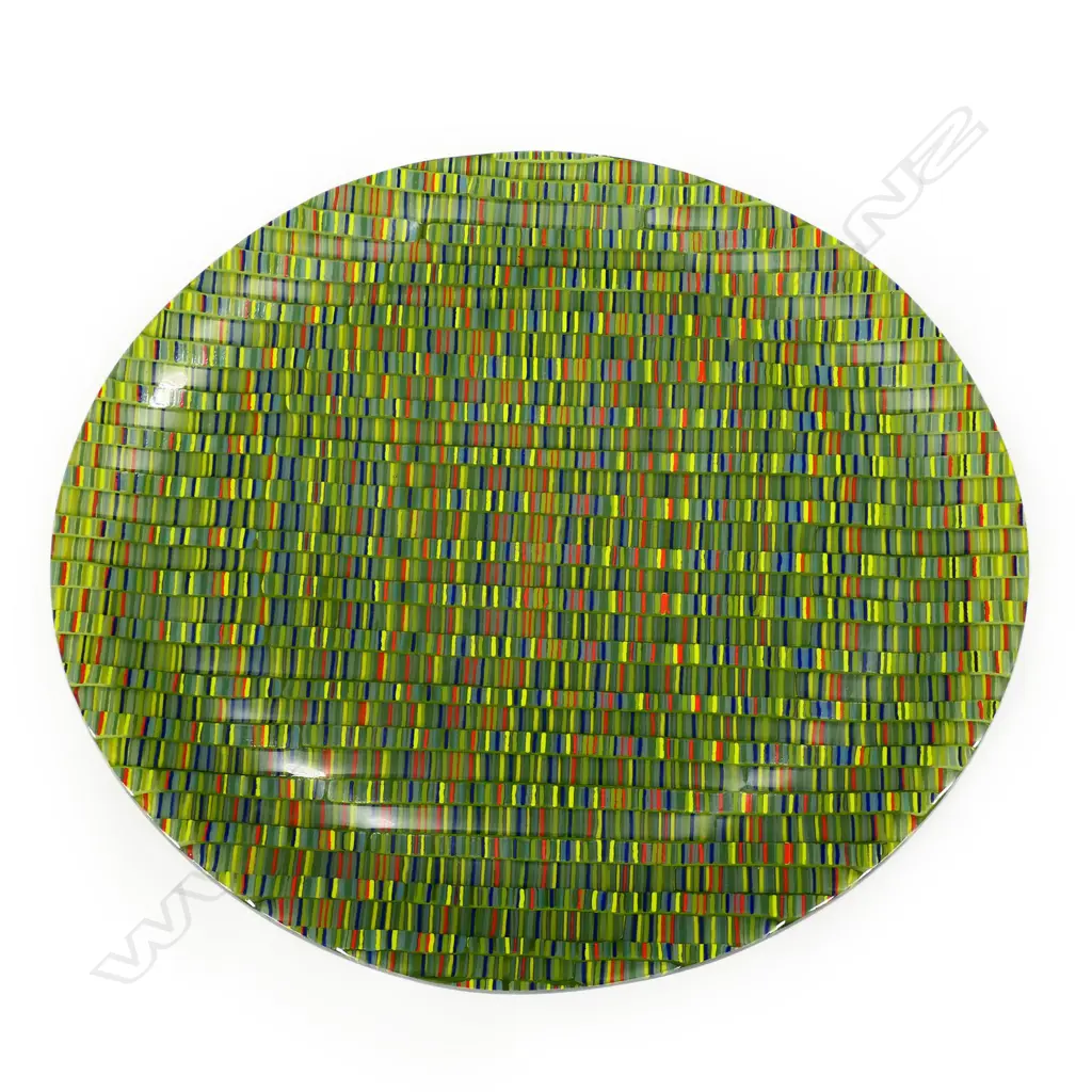 Jo Tricker pixilated art glass platter 2015. 340 x 386mm Image 1++