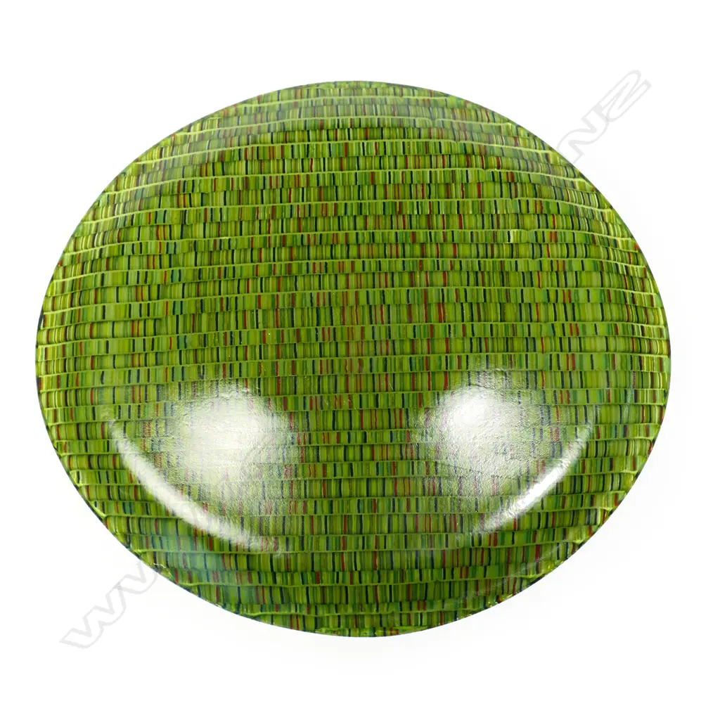 Jo Tricker pixilated art glass platter 2015. 340 x 386mm Image 1++