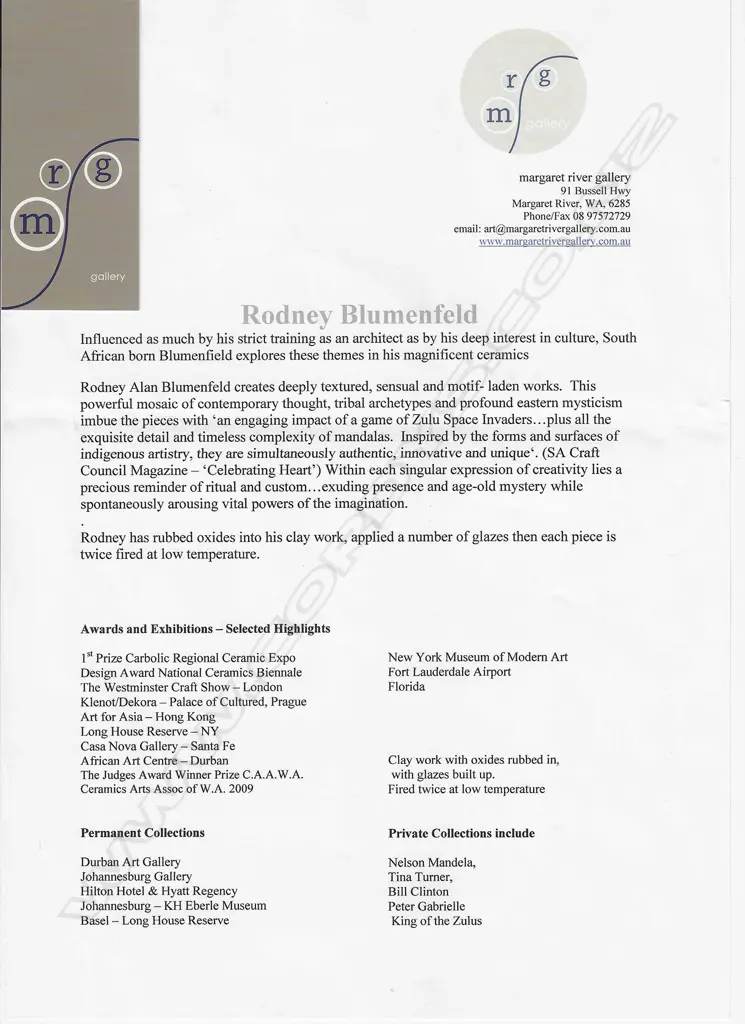 Rodney Blumenfeld (AU) square ceramic dish, Image 1++