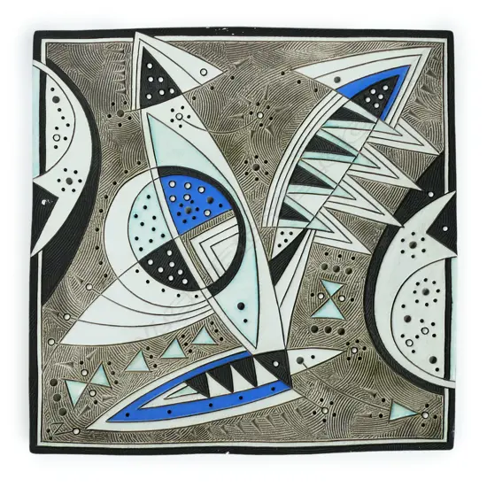 Rodney Blumenfeld (AU) square ceramic dish,