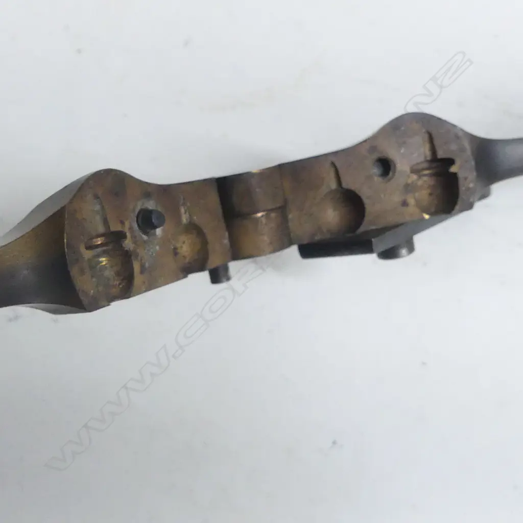 An Adam's Patent 90 bore bronze mould, for round ball and conical bullet marked ‘90’ and ‘Registered Adams. 28 Nov 1851’. Good condition. Image 1++
