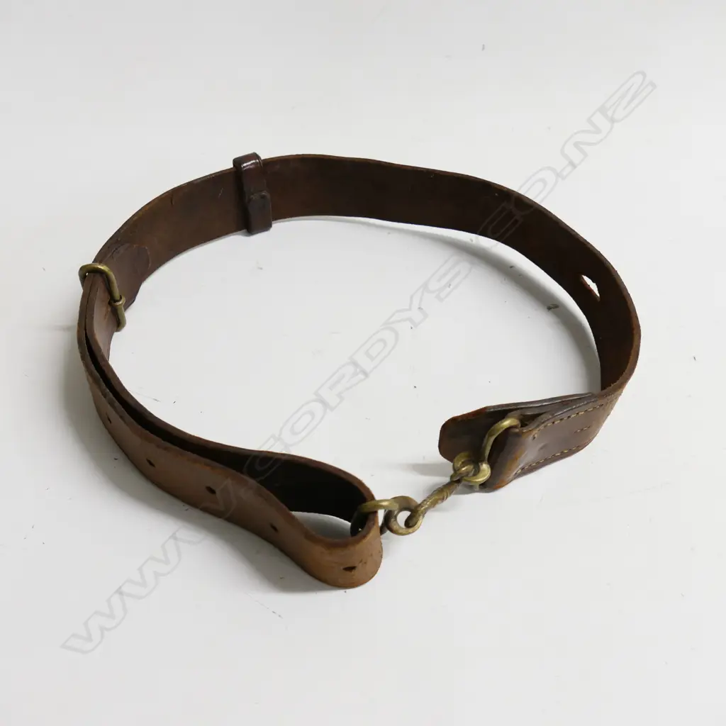 A Colonial Volunteer's snake buckle belt of brown leather Image 1++