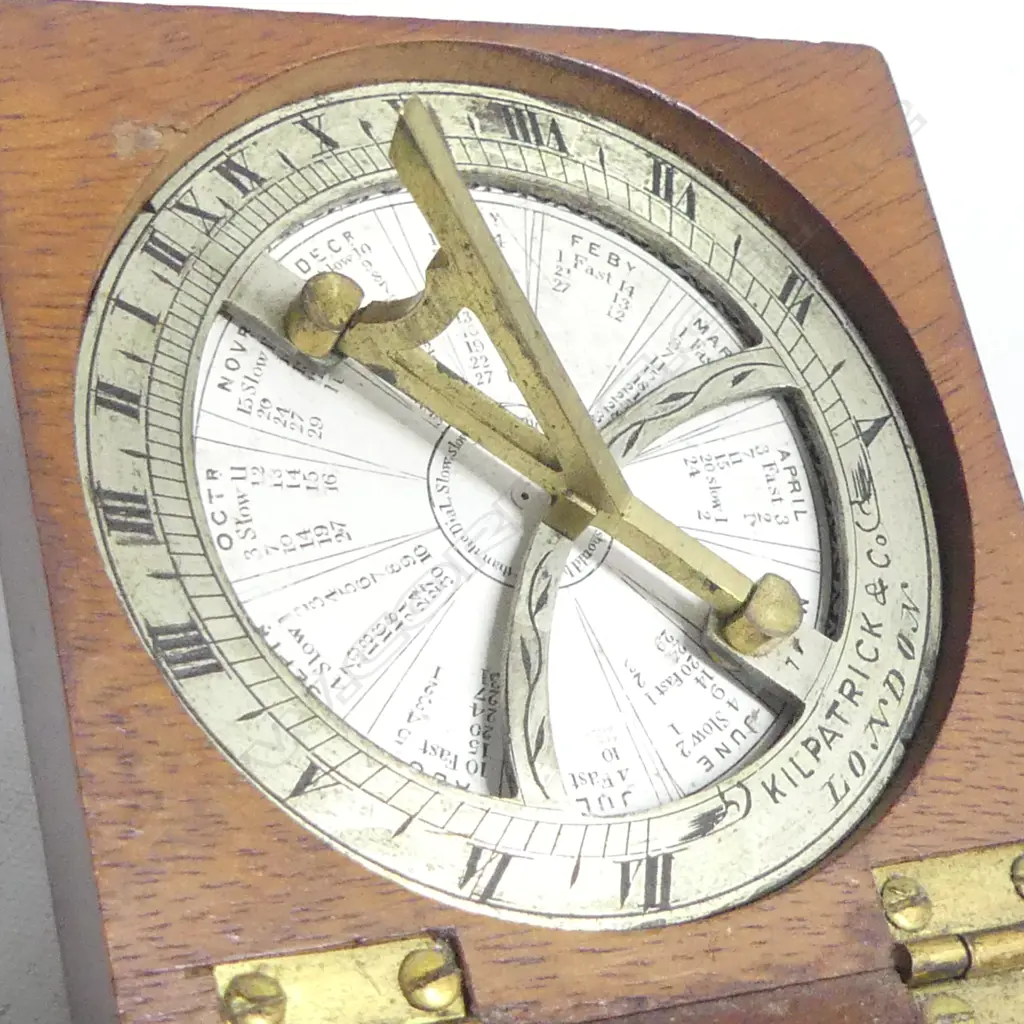 An antique pocket sundial and compass by 'Kilpatrick & Co. London', Image 1++