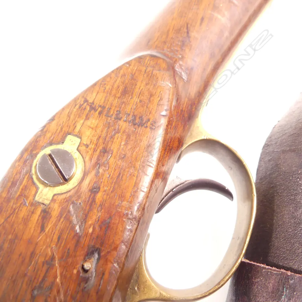 British Pattern 1853 Percussion Sergeant's Carbine- 2nd model.  Lock marked ‘Crown’ over ‘VR’ ‘Tower 1861’,...  All iron work with old professional reblue but all markings are sharp. Image 1++