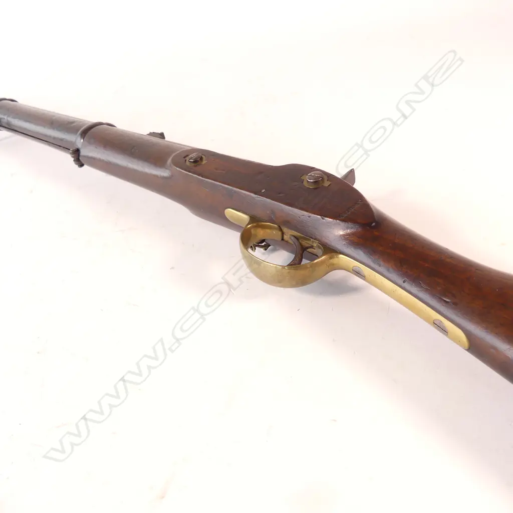 Enfield Pattern 1856 Carbine, lock marked ‘1857 Tower’, brass butt plate tang marked ‘NZ 594 71’, 24" barrel, Image 1++