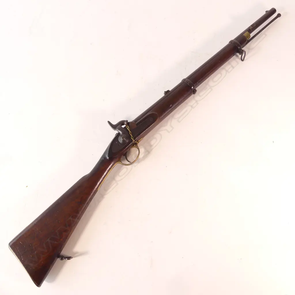 Enfield Pattern 1856 Carbine, lock marked ‘1857 Tower’, brass butt plate tang marked ‘NZ 594 71’, 24" barrel, Image 1++