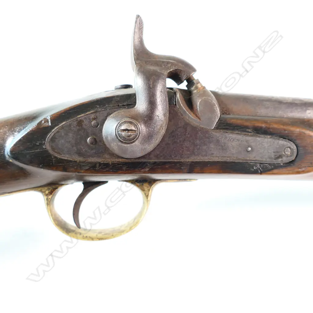 A two-band Sergeant's percussion muzzle loading carbine, barrel marked '..Henry Edinburgh', lock marked Jas Henry. Image 1++