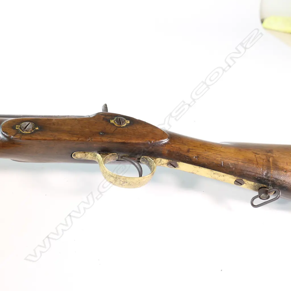 A two-band Sergeant's percussion muzzle loading carbine, barrel marked '..Henry Edinburgh', lock marked Jas Henry. Image 1++