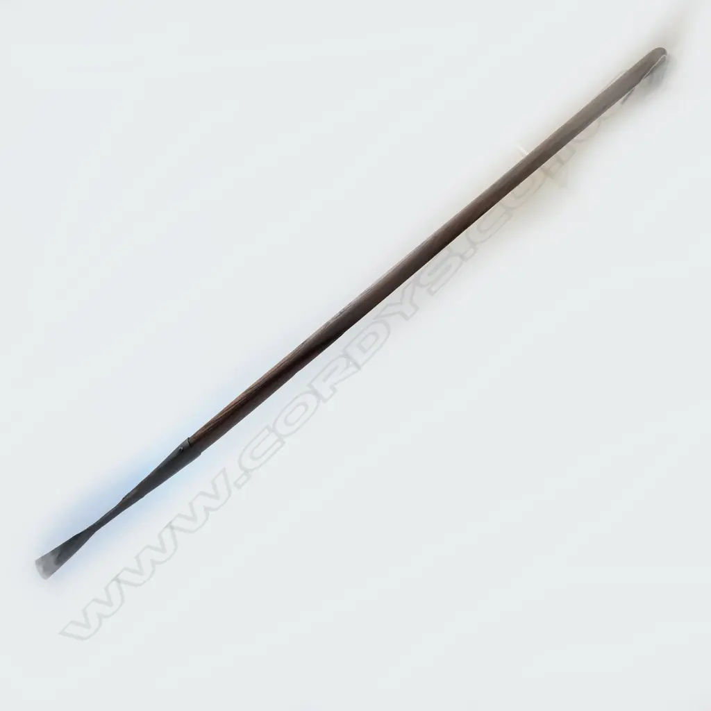 Bark Spud Tool for debarking. Early 20thC. Tapered bladed end with socket fitting to long elm handle. L..1480mm Image 1++