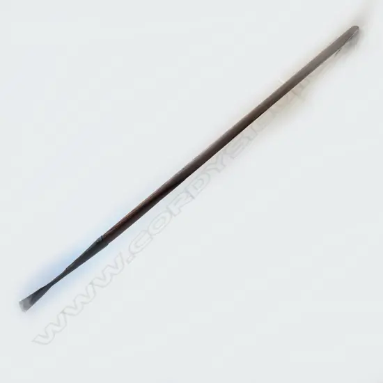 Bark Spud Tool for debarking. Early 20thC. Tapered bladed end with socket fitting to long elm handle. L..1480mm