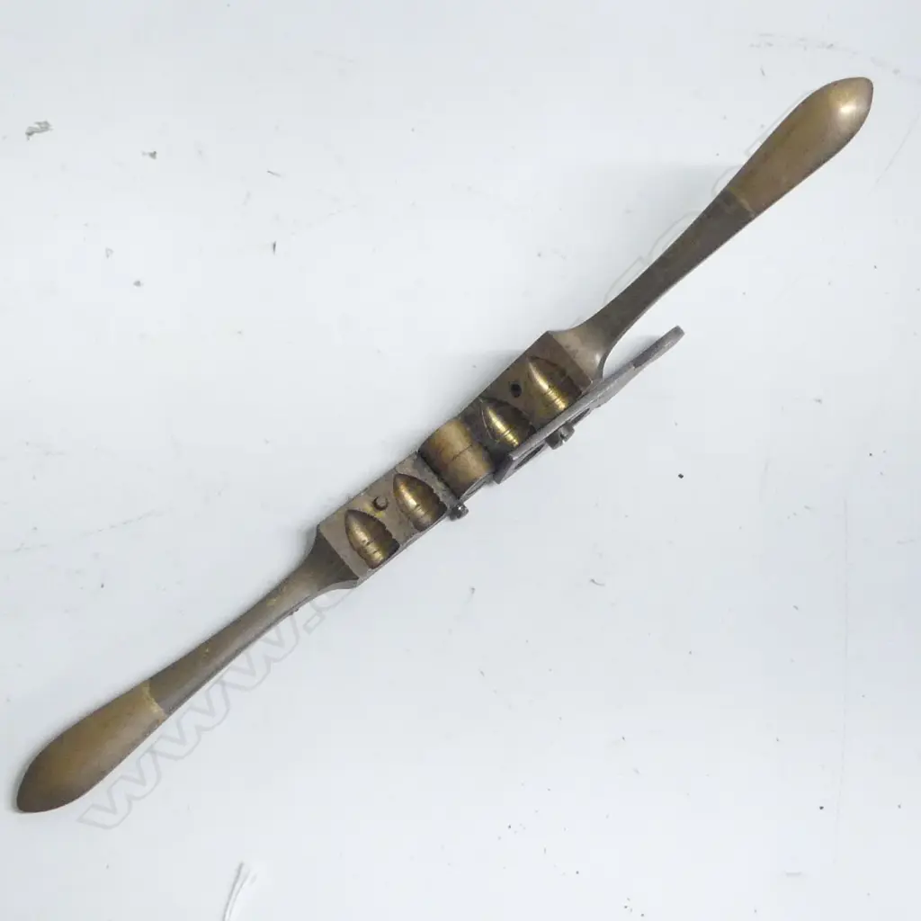 A bronze bullet mould with steel capping cover, double cavity, Image 1++