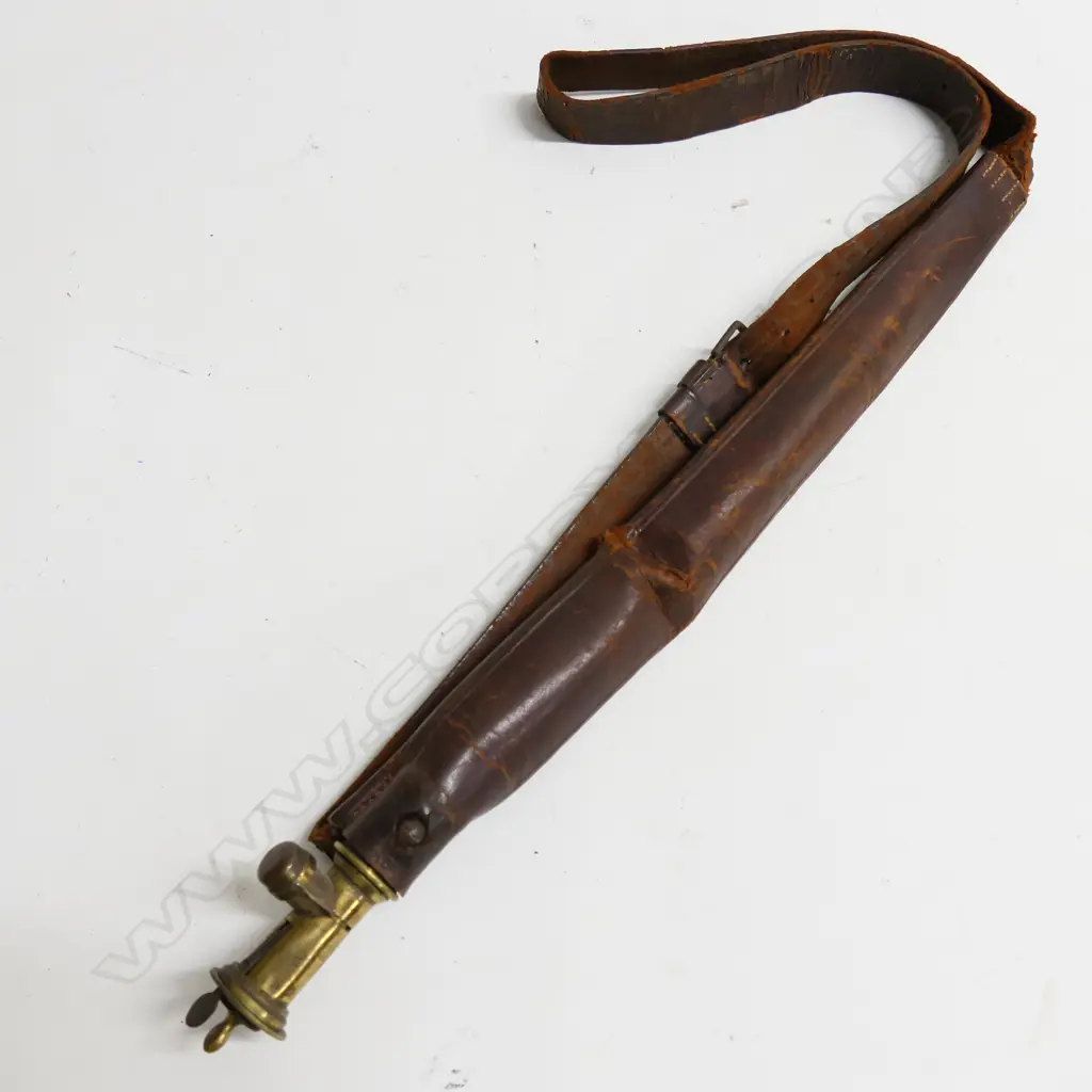 Shot charger long for over shoulder by C.W Hawksley Sheffield . Complete with Irish spoon charger. Image 1++