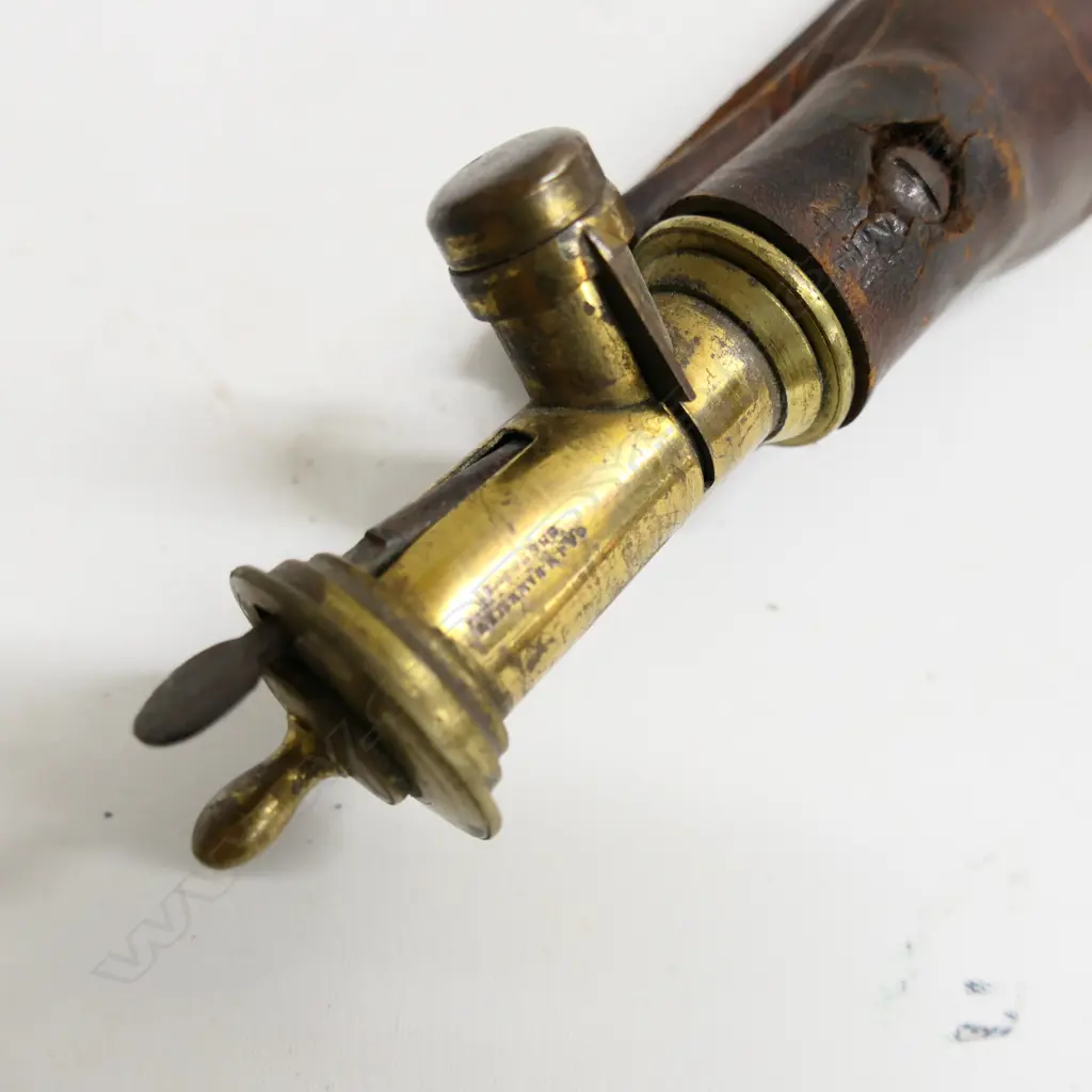 Shot charger long for over shoulder by C.W Hawksley Sheffield . Complete with Irish spoon charger. Image 1++